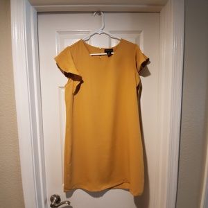 Mustard shift dress
